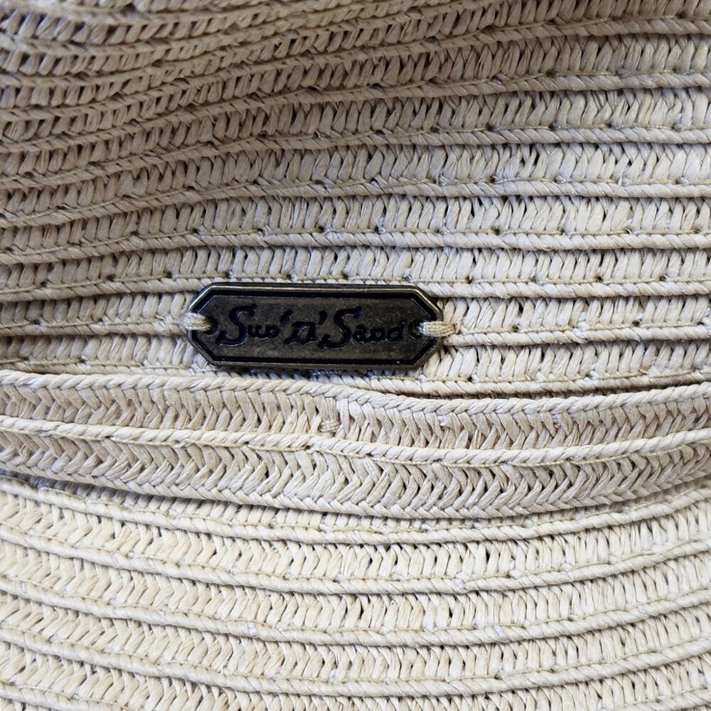Sun N Sand Wide Brim Paper Braid Floppy Hat OS - Picture 4 of 7
